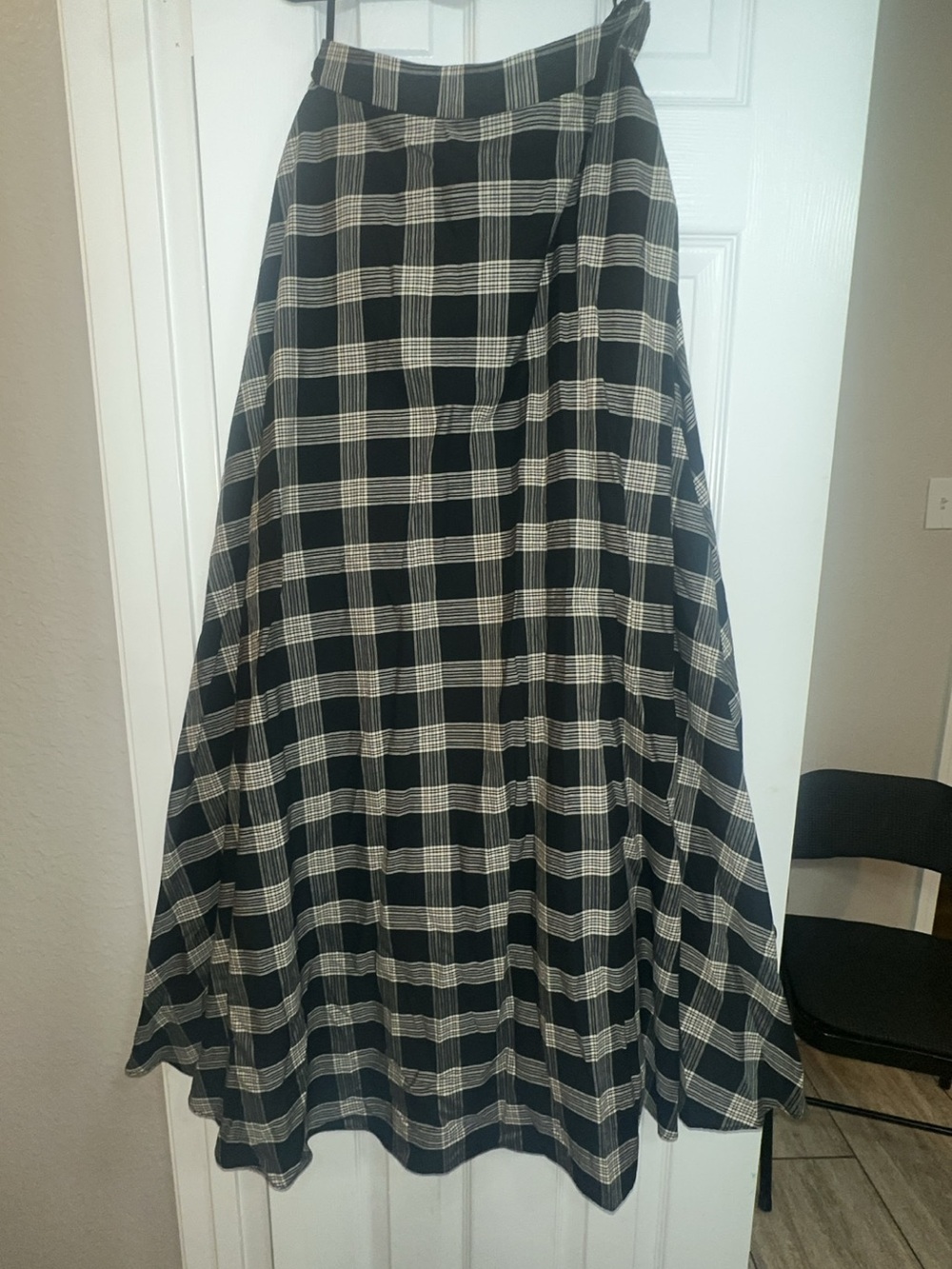 Veiled collection plaid skirt